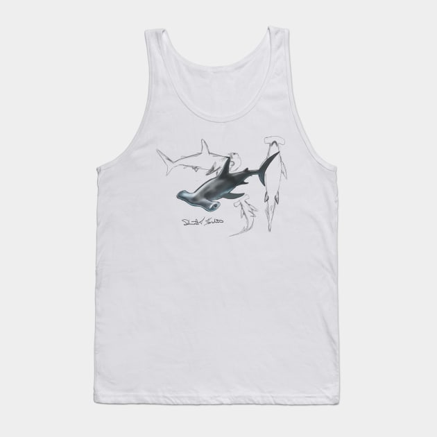 Hammerhead Shark Tank Top by dtipaints